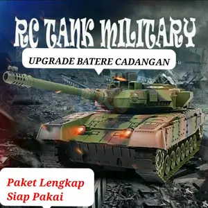 Mainan RC TANK MILITARY UPGRADE BATERE CADANGAN Mobil Remote Control RC Baterai