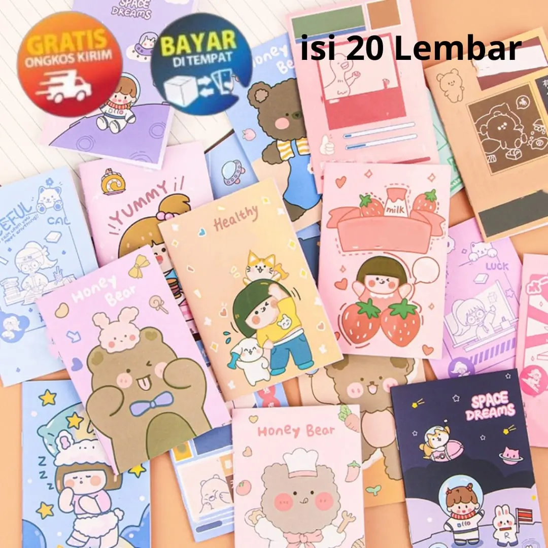 KP114 - BUKU TULIS MINI MOTIF KARTUN NOTEBOOK MINI CARTOON MINI BOOK NOTEPAD KARAKTER BUKU TULIS MEMO KECIL MURAH