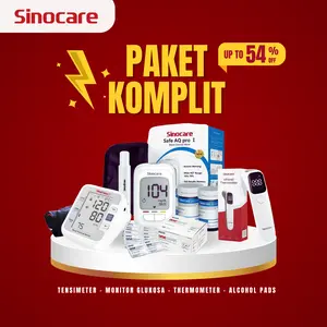 [TIKTOK EXCLUSIVE] PAKET KOMPLIT SINOCARE - Tensimeter BA 801 Sinoheart - Safe AQ Pro 1 Kit Alat Cek Gula Darah Instant - Thermometer Infrared R1D1 termo meter bayi tensimeter  digital alat tes diabetes alkes alat kesehatan