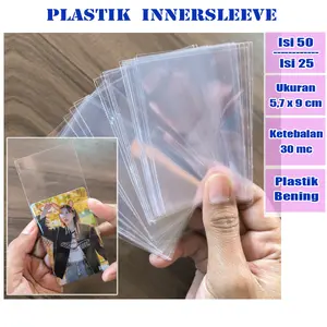 Inner Sleeve Photocard isi 25 dan 50 Ketebalan 30 Micron