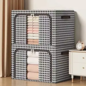 100L harga murah storage box  besar  kotak penyimpanan baju  Bisa dilipat box baju tempat penyimpanan Serbaguna Rumah organizer tempat  pakaian