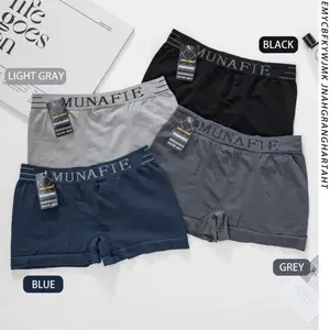 MUNAFIE BOXER ( 3 PCS ) BRIEFS  CELANA DALAM  SEAMLESS PRIA FREE SIZE