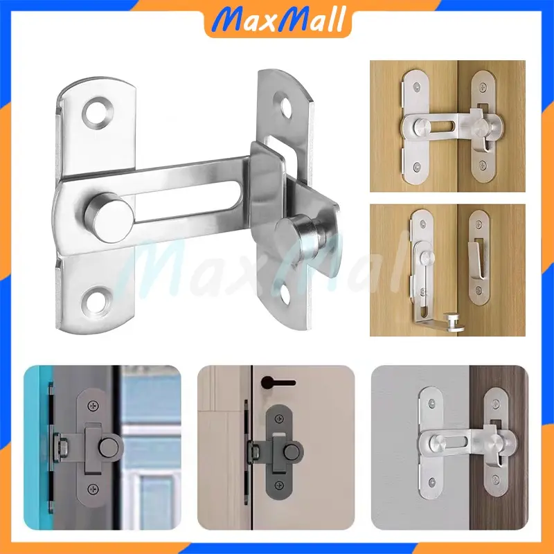 Gembok Selot Slot Overpal Lemari Geser Minimalis Stainless Steel Slot Pintu Geser Sliding Cantolan grendel pintu Grendel Kait Siku 304