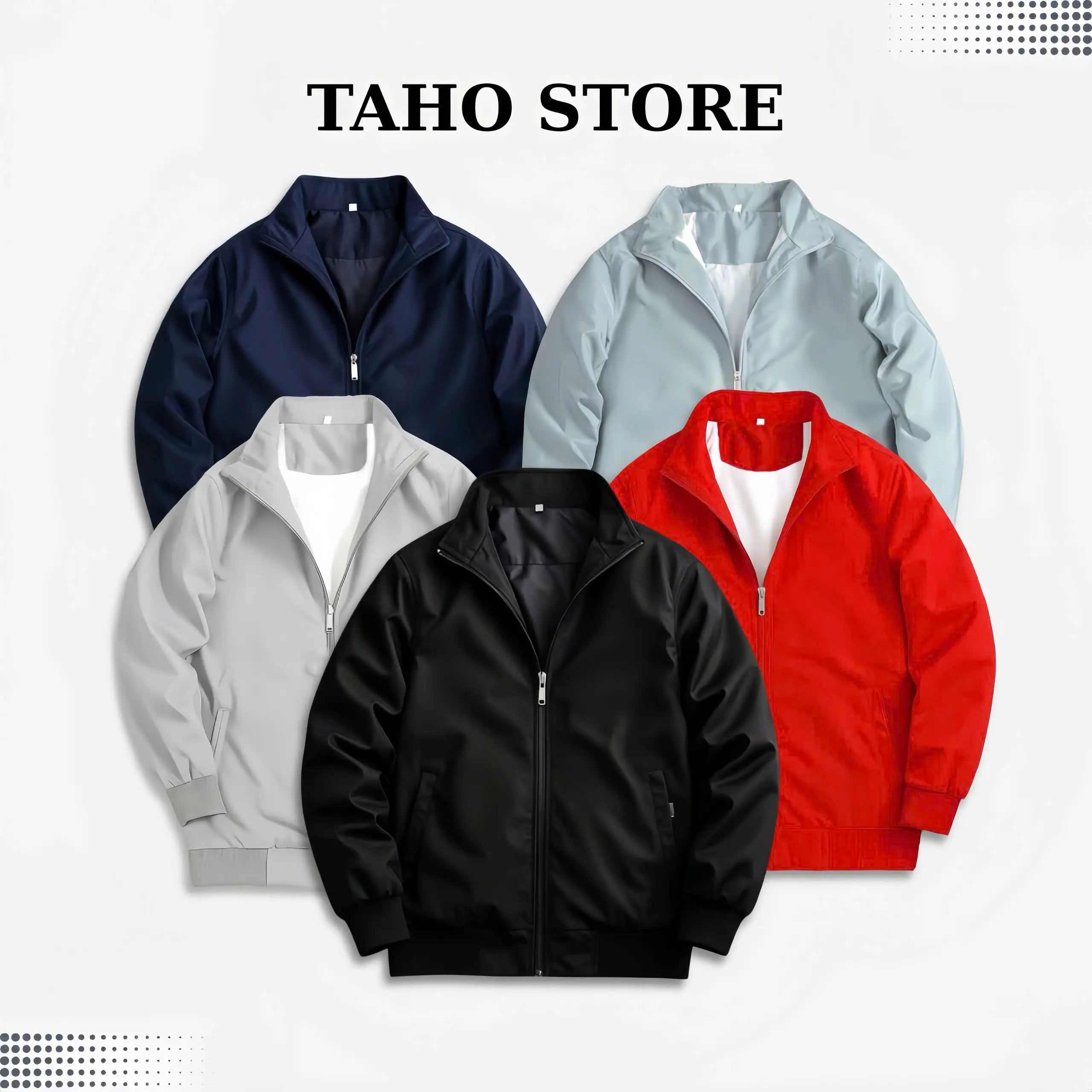 Áo Khoác Dù 2 Lớp Chống Nắng, Chống Gió, Chống Tia UV Trượt Nước Cổ Trụ Nam Nữ Basic Cổ Cao Dưới 83kg. Menswear Jacket Có Túi - 1