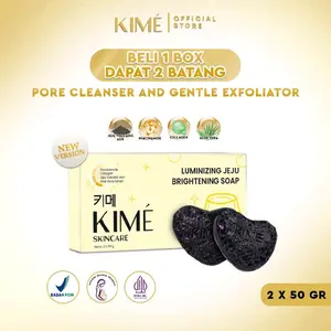 KIME SABUN MENCERAHKAN LUMINIZING JEJU VIRAL BPOM 1BOX ISI 2PCS/BATANG