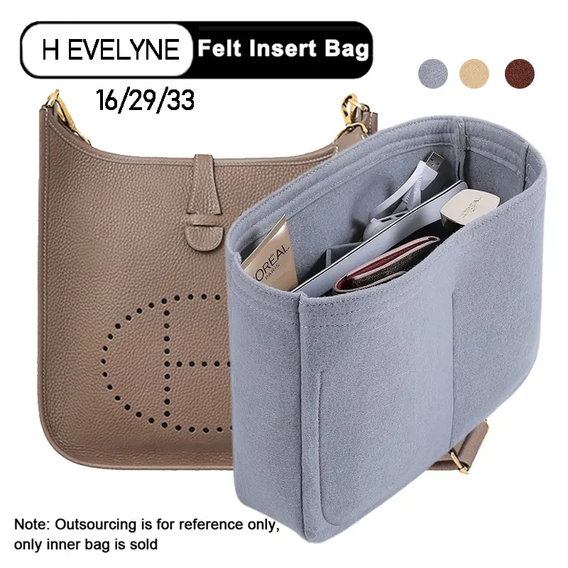 Hoặc H Evelyne-Túi Chèn 16 29 33, Dụng Cụ Sắp Xếp Đồ Trang Điểm Bằng Nỉ, Ví Bên Trong, Dụng Cụ Định Hình Đế Di Động Da Nhung Bag dây  đeo  chéo