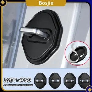 【Bosjie】4PCS Bantalan Peredam Pintu Mobil Anti Debu / Dengan merek dan logo / Karat Cover Anti Getaran Kunci Mobil Car Door Lock Cover Silikon Ditingkatkan Tahan Air dan Tahan Karat