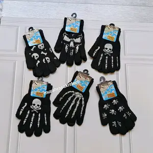 sarung tangan anak cowok motif tengkorak 4-9 tahun