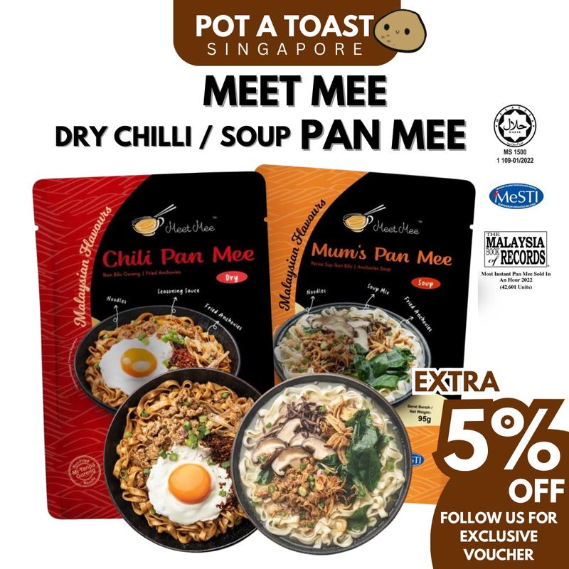 MEET MEE Instant Pan Mee Noodles | Dry Chilli Fish Cakes Anchovies Soup Pan Mee