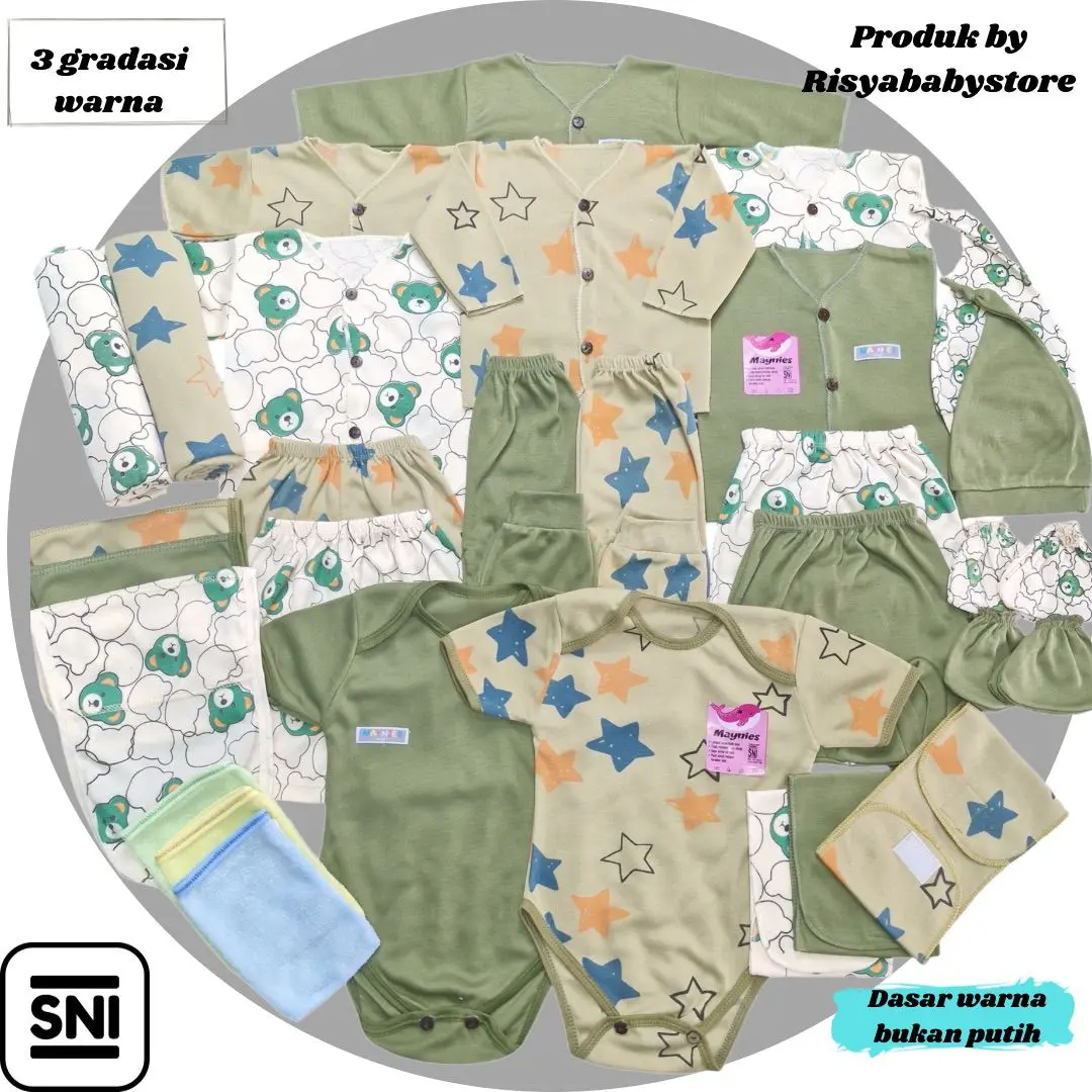 31pcs Baju bayi baru lahir ekonomis Paket  setelan newborn bayi lengan pendek panjang