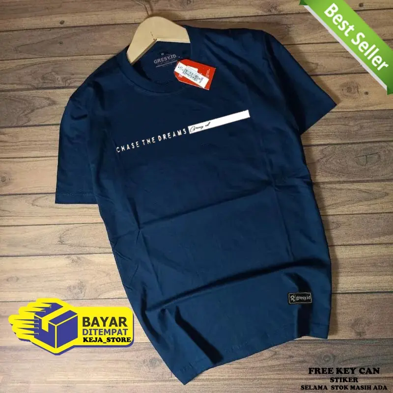 GRESY ID - Kaos distro Pria Katun combad 30s Baju Kaos Pria Dewasa Lengan Pendek Terbaru Atasan Cowok kekinian Keren Kain Combed Sablon Karet