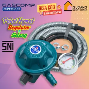 [COD READY] GASCOMP SELANG GAS + REGULATOR GAS LPG GRT-924E / GRT 924E / GRT924E (GARANSI RESMI)