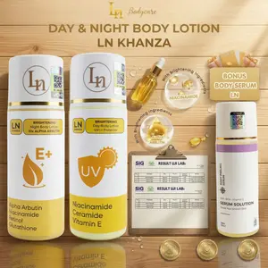 Lotion 10% Alpha Arbutin BPOM Isi 3 Siang + Malam + Body Peeling Serum Gel 100ml