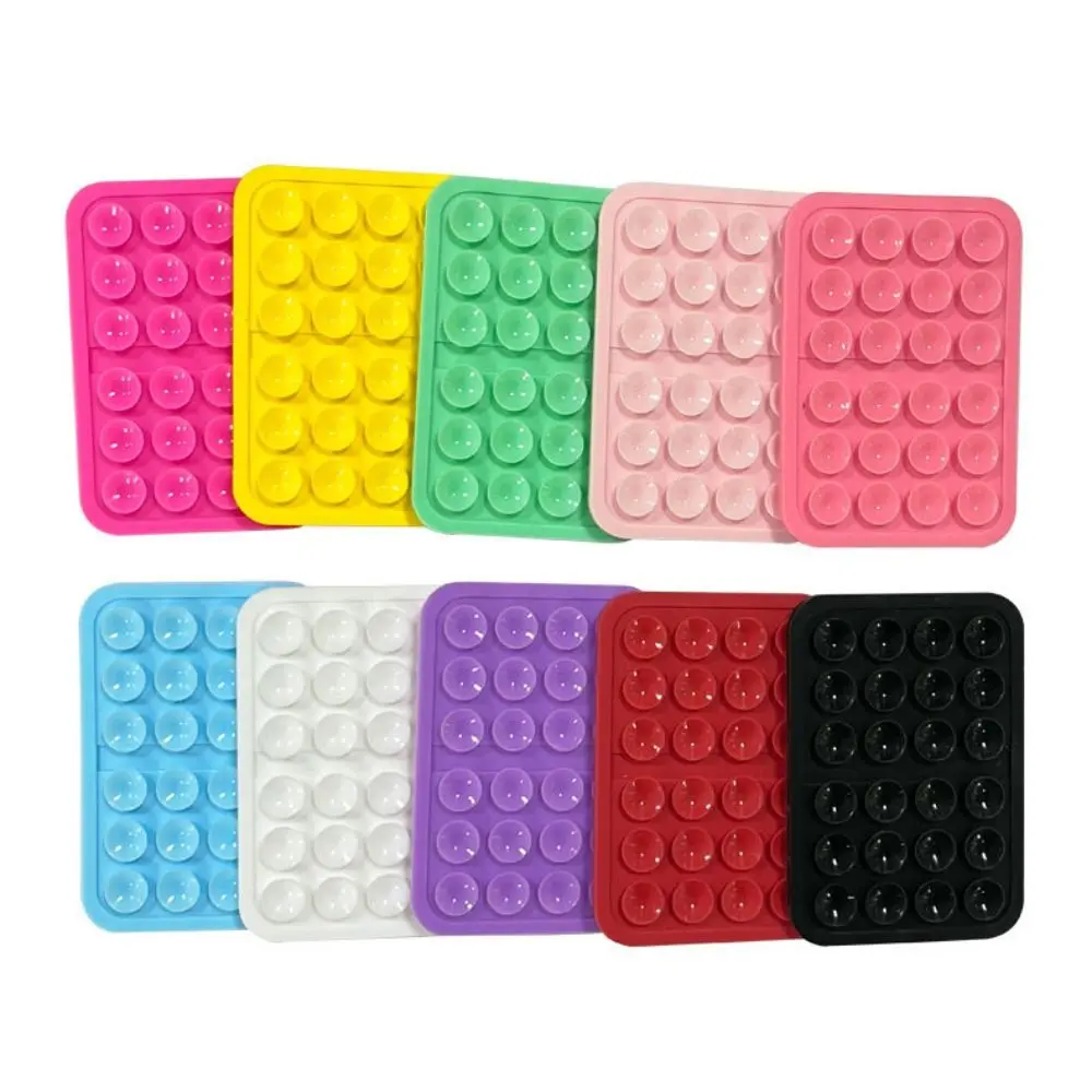 New Backed Adhesive Suction Cup Phone Holder Silicone Anti Slip Phone Sucker Pad Mobile Phone Accessories Fixed Phone Fixture Suction Cup