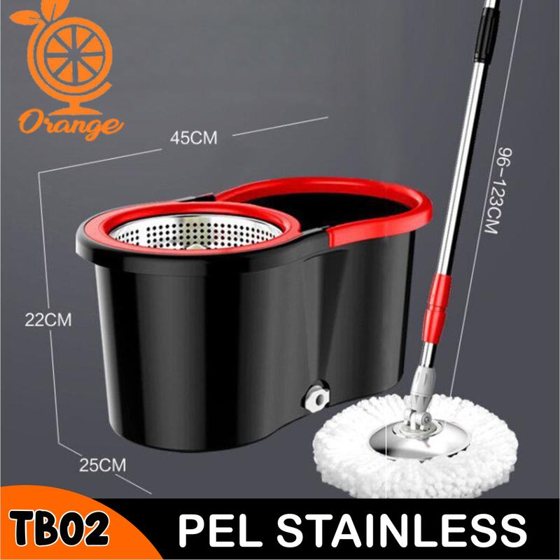 TERMURAH Super Mop Alat Pel Putar Stainless  Alat Pel Otomatis