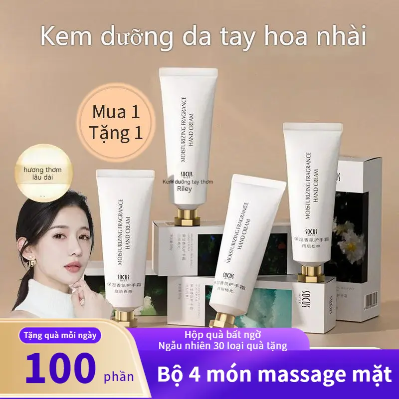【Mỗi ngày tặng 100 phần quà】[Mua 1 Tặng 1] Kem dưỡng tay hương thơm, dưỡng ẩm lâu dài, làm sáng tông da, Giúp da mềm mịn, dùng thử cho nam và nữ, 50g/ống