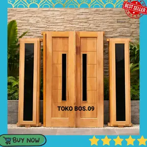1.Set Pintu+Kusen Kupu Kupu Dan 2.Set Jendela Pintu Kayu Mahoni