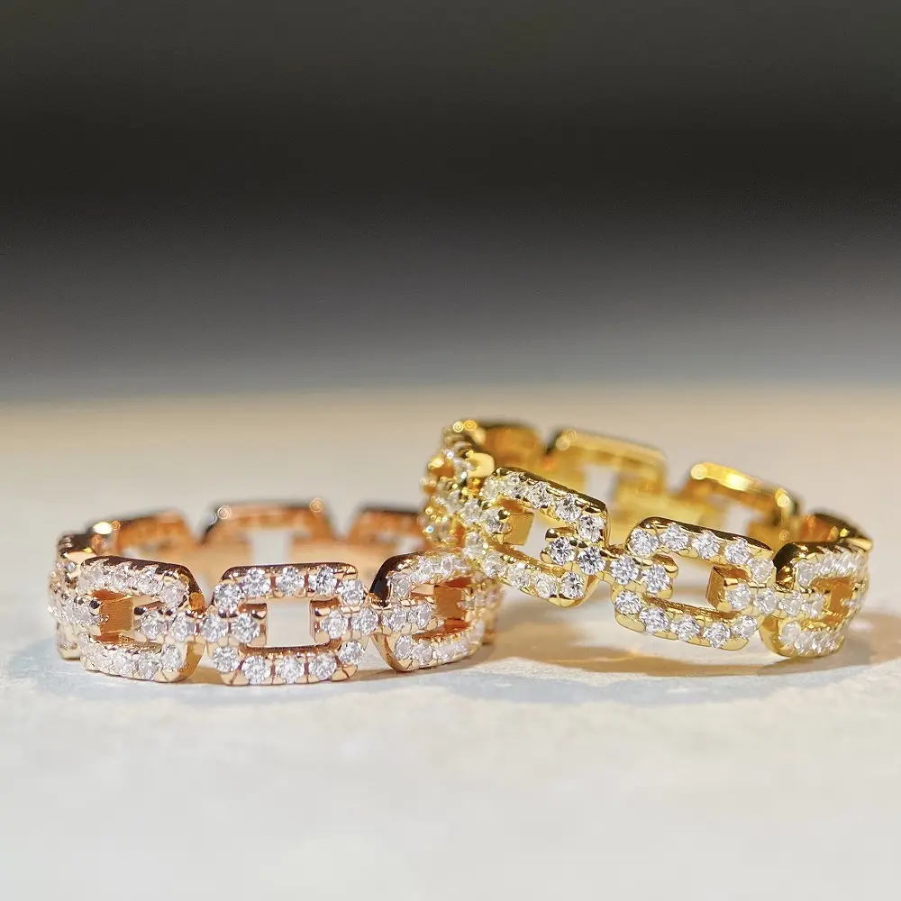 Chain model 925 ring pair ring stack wear everything