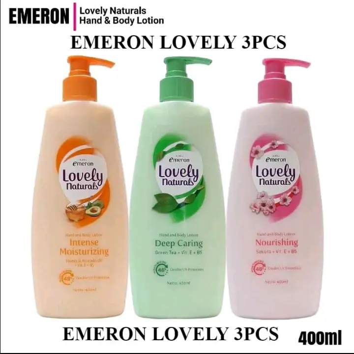PAKET (3Botol) Handbody Lovely Natural 400ml Uk BESAR