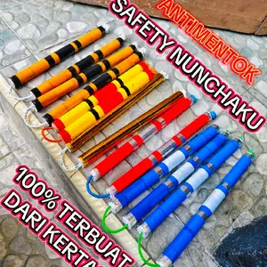 Nunchaku Safety & Double Stick Kertas Olahraga Freestyle 100% Terbuat Dari Bahan Kertas Aman dan nyaman