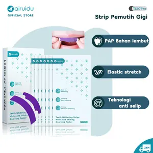 【Stiker gigi ungu】Airuidu TS07Pro Stiker Gigi Ungu PAP Strong Teeth Whitening Strips 14 Pos Keringkan Basah Mencerahkan Mulut