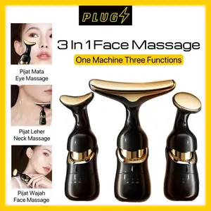 [COD] PLUGS 3in1 Alat Pijat Getar Multifungsi Pengencang Kulit Wajah dan Leher dan Mata Alat Perawatan Wajah Electric Massage