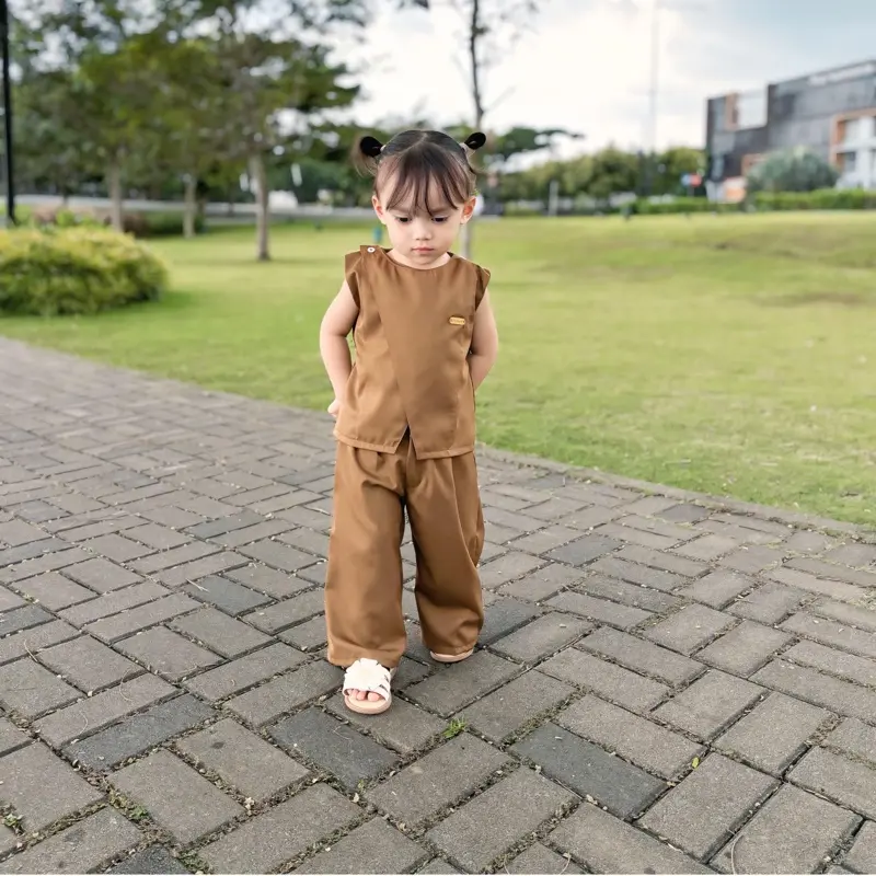 RANIA ONE SET-Setelan celana dan atasan katun toyobo anak usia 0-10 tahun