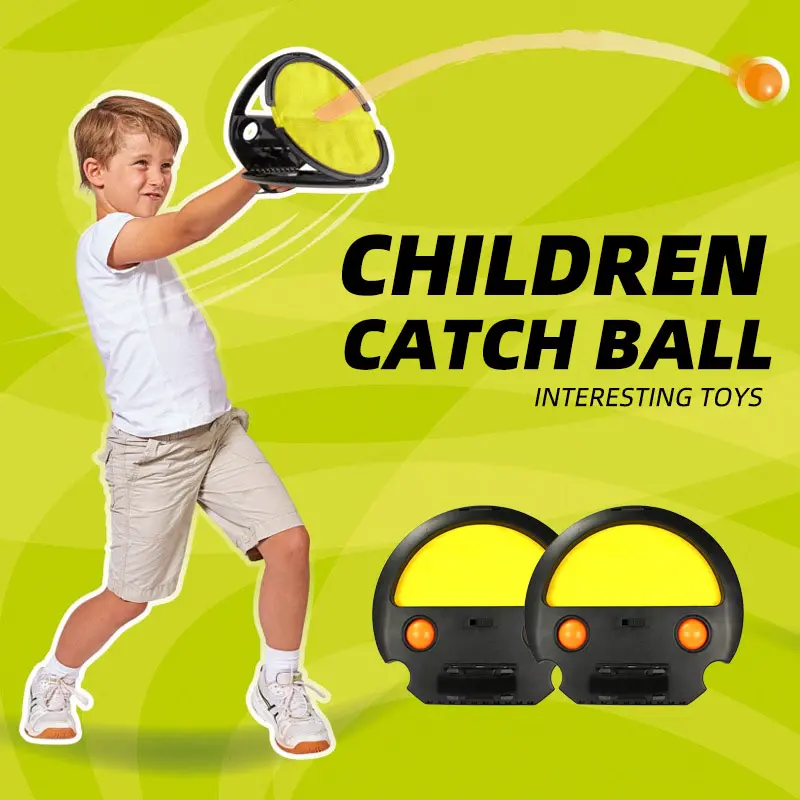 Children's hand grabbing, throwing, and catching sports table tennis outdoor parent-child fitness toys, hand held ball puzzle toys