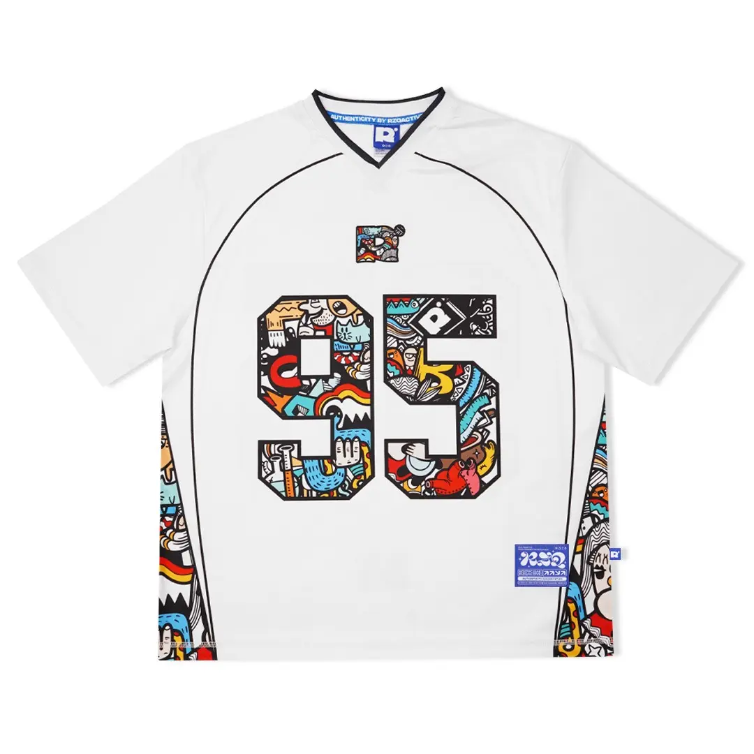 Jersey RZQ / 95 / NUMBER SERIES / Streetwear / Oversize / Boxy Fit / Retro / Vintage / Musik / Rugby / y2k / Bloke Core / Korea / nfl / Band / Hockey / Sport
