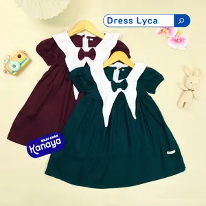 DRESS ANAK LYCA BY MAYBEE GAUN BAHAN RAYON TWILL 6 BULAN - 7 TAHUN