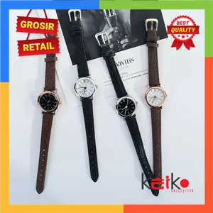 ALOY ANKL010 - Jam Tangan Wanita Casual Analog Quartz Dial Bulat Retro High Quality