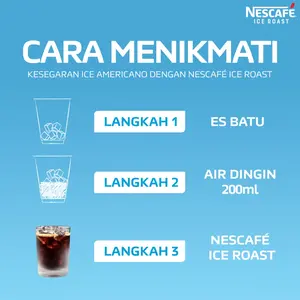 Nescafe Ice Roast Americano Coffee Kopi Hitam Kopi Instan Kopi Bubuk Kopi Sachet (10x2g)