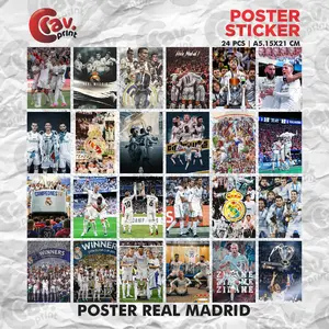 Poster Sticker club Real Madrid | tinggal tempel [isi 24 gambar]