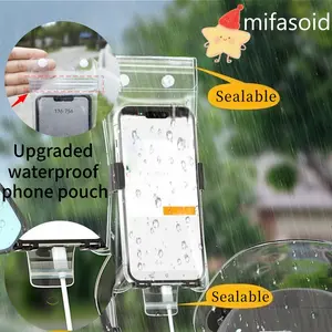 [ready]mifasoid 1pcs Upgraded version Tas HP Tas Handphone Tahan Air Waterproof Case/motor cover Hp Waterproof/Transparant Smartphone Waterproof Case Sarung Handphone  /anti air khusus untuk pengirim/Sarung Handphone Rider Anti Air Universal-COD Ponsel