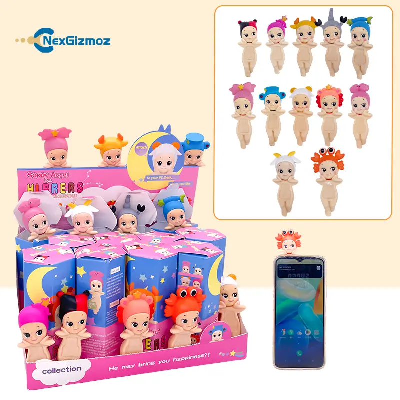 Ukuran kecil 2 inci Sonny Angel Hippers Decorative Mini Figure - Blind Box Harvest Series Fruit and Vegetable & Animal Tempekan Hand Phone - Mobil, Toy