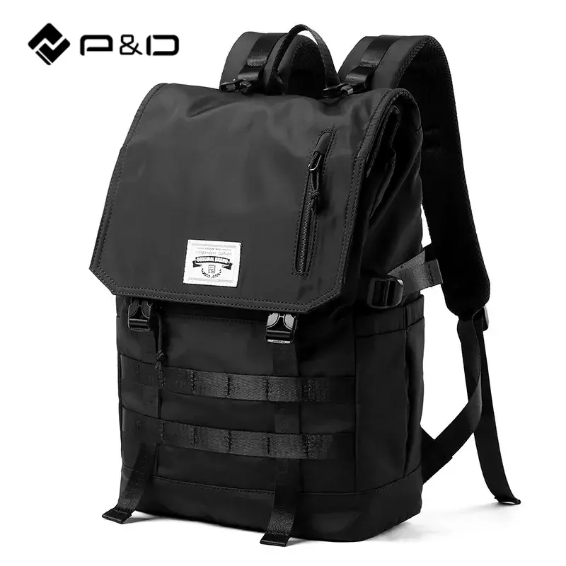 P&D Backpack for Men 17 Inch Laptop Bag Expandable Large Capacity Waterproof Travel Backpack Men Roll Top
