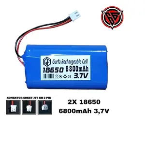 Baterai Speaker /Mainan Anak Dan Alat Elektronik Lainnya 2X 18650 6800mAh 3,7V SOKET JST XH 2 PIN