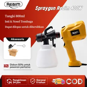 Reaim Spray Gun Cat Semprot Listrik Electric Spray Gun Mesin Cat Semprot Alat Semprot Cat Dapat Dilepas Spray Gun Elektrik