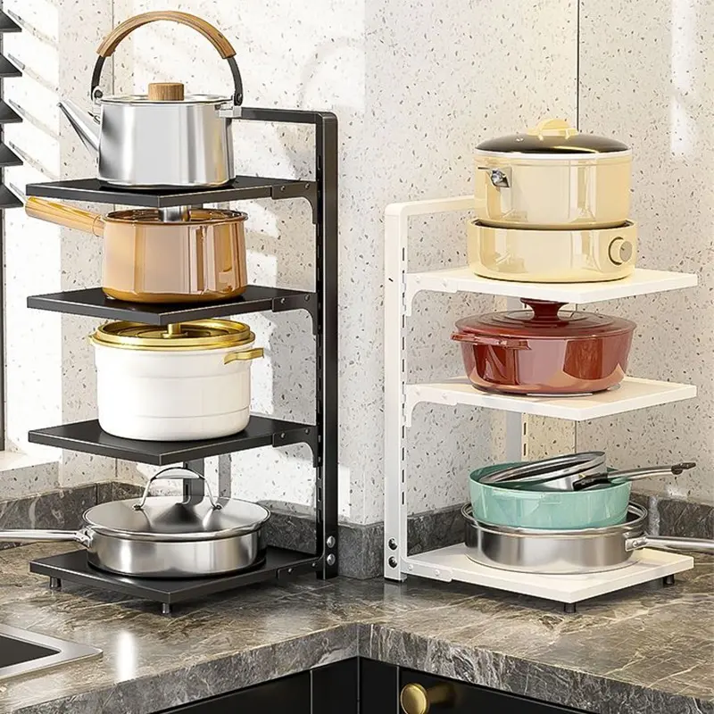 Adjustable Pot Rack Pot Organiser Under Sink Kitchen Sink Organiser Kitchen Rack Steel Kitchen Pot Holder  Sink Rack