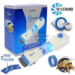 READY!! Sisir Vacum Kutu V Comb Vcomb Kutu penghilang kutu Elektrik