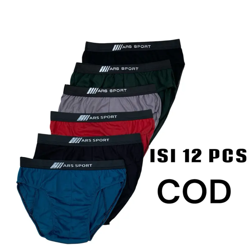 paket 12 pcs celana dalam pria dewasa big size//boxer cowok Karet Katun