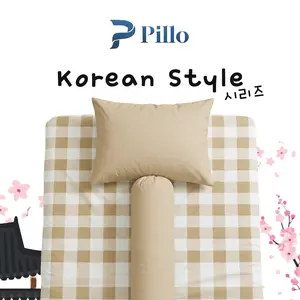 Pillo - Sprei 1 set Korean style Aesthetic Ukuran 80x200 90x200 100x200 120x200