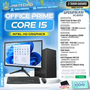 PC Rakitan Core i5 / RAM 8 GB / SSD / OFFICE ADMIN ONLINE SHOP TRADING / CPU Intel Komputer Office Kantor Fullset Full Set