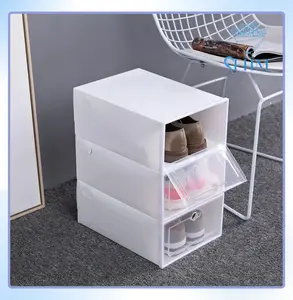 MGM Kotak Sepatu Bahan Plastik Tebal Shoes Box Sepatu Tempat Penyimpanan Sepatu Sandal Rak Sepatu Rak Susun COD 438