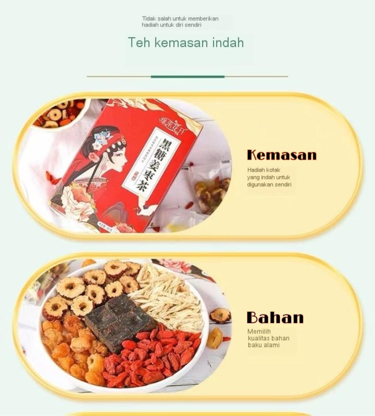 teh jahe gula merah, tante, cewe, teh jujube jahe gula merah, penyejuk gula, kurang tenaga dan darah, kurang haid