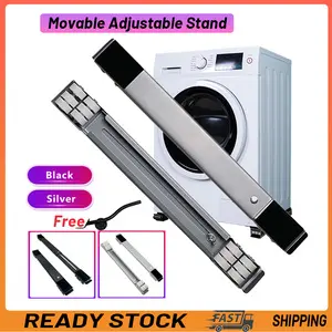 SG Ready Stock Adjustable Washing Machine Base Stand with Nylon Wheels