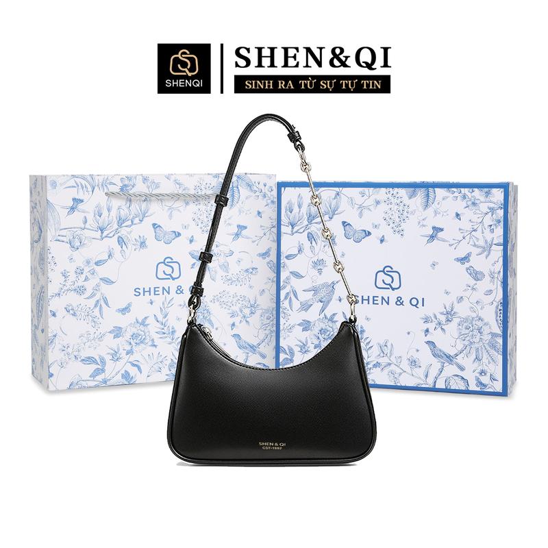 SQ-D26105 Túi xách nữ SHENQI cao cấp 2026, form nhỏ gọn, dây xích nổi bật, đeo vai/đeo chéo tiện lợi, phong cách thanh lịch chuẩn công sở