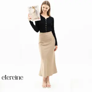 ETEREINE [Rok Satin Reine 90CM] - Rok Satin Panjang 90cm Wanita - Size S sampai 3XL