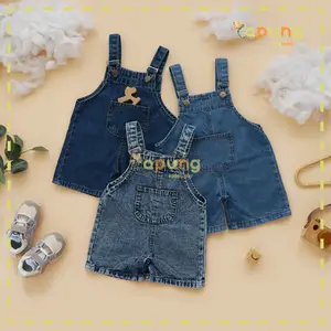 (Capung Kidswear) Overall Jeans Celana Anak Unisex Laki Perempuan Haruki 6 bulan-4 tahun