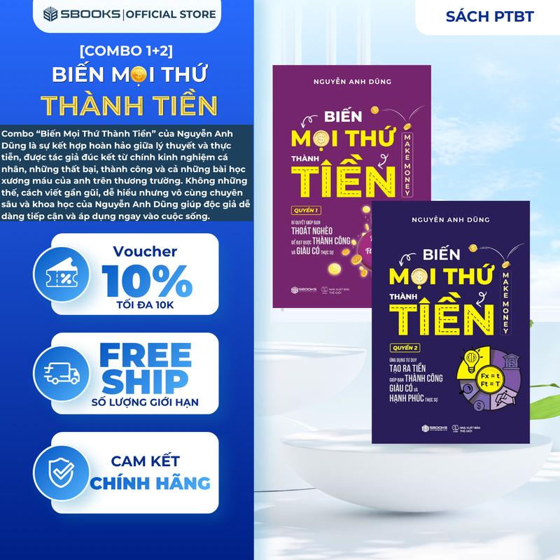 Sách Combo 2 Cuốn: Biến Mọi Thứ Thành Tiền - SBOOKS